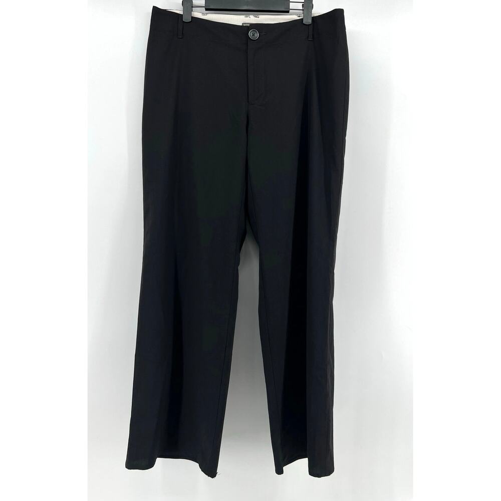 Banana Republic | Stretch Wool Trousers Black Straight Leg Dress Pants Womens 8